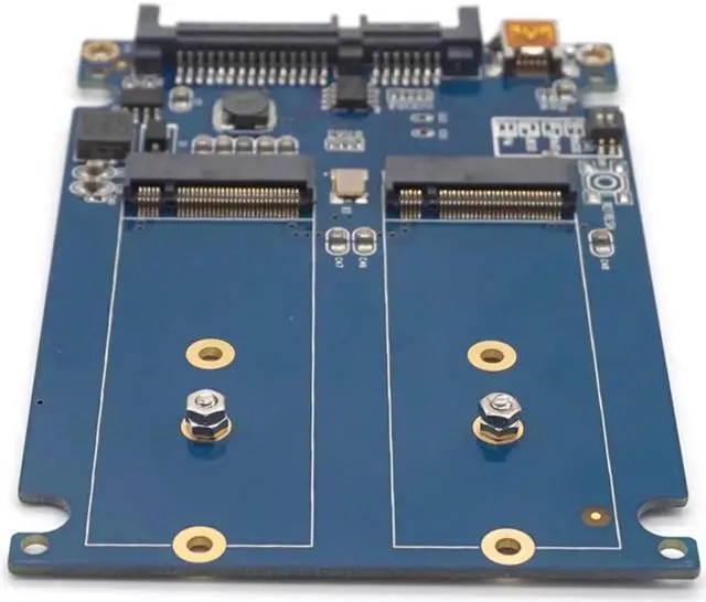 Alt view image 7 of 7 - Dual M.2 NGFF ssd SATA3 adapter expansion card adapter SATA to NGFF 2.5 inch SATA