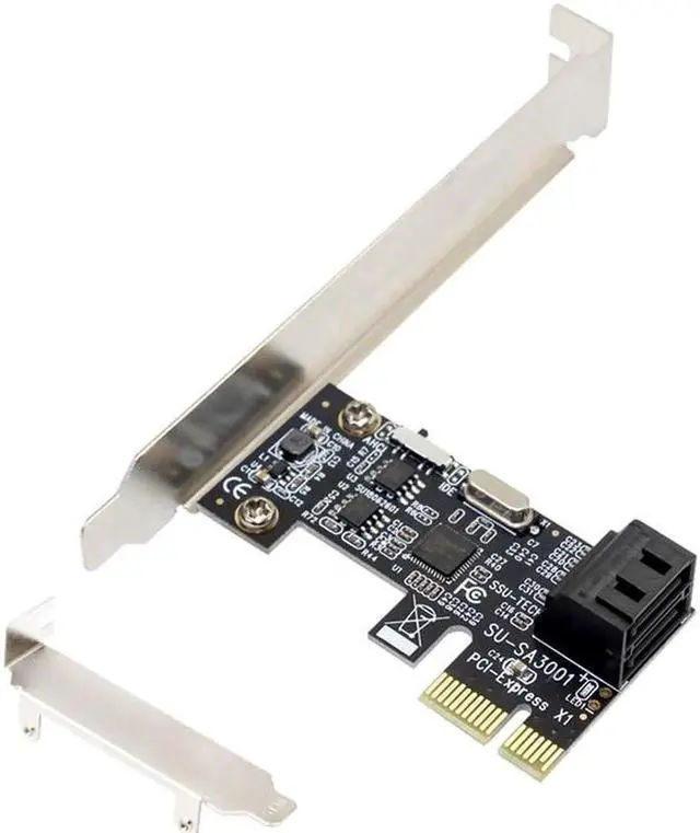 Alt view image 4 of 7 - PCI-e to 2 Ports SATA3.0 Expansion Card PCIE To Sata 3.0 Convert Adapter Interface For Ssd Boot System Riser Controller