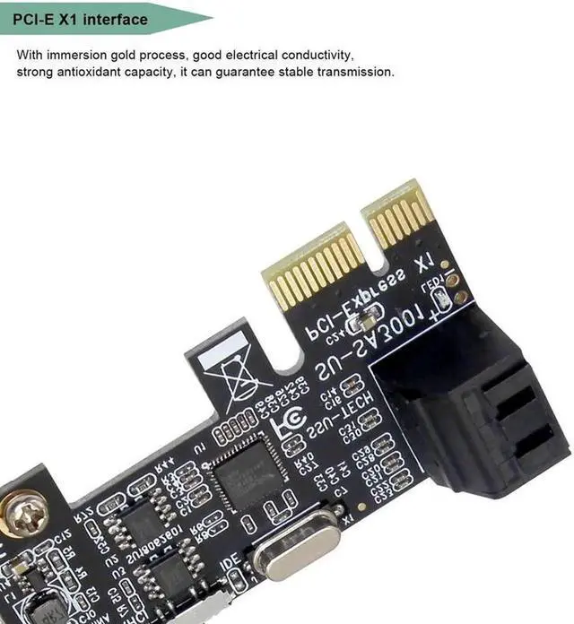 Alt view image 5 of 7 - PCI-e to 2 Ports SATA3.0 Expansion Card PCIE To Sata 3.0 Convert Adapter Interface For Ssd Boot System Riser Controller