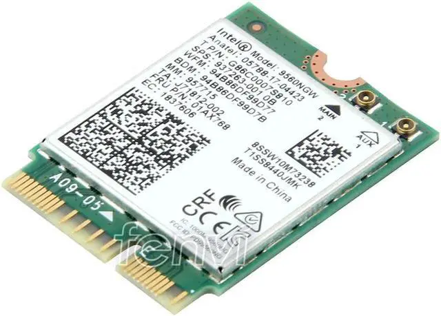 Alt view image 3 of 6 - Dual Band 1.73Gbps 802.11ac Wifi Wireless Network Wlan Card For Intel 9560 9560NGW NGFF Key E 2.4G/5Ghz Wi-fi Bluetooth 5.0
