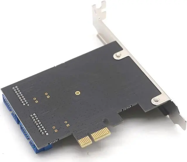 Alt view image 6 of 7 - USB3.0 PCI-E PCI Express X1 Expansion Card Front 5Gb/s USB 3.0 HUB 19PIN Interface Controller Adapter for PC Desktop