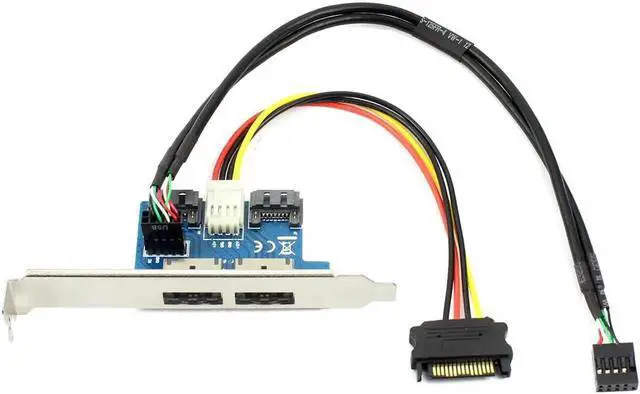 Main image of Dual Port SATA to 5V 12V Power Over ESATA USB Port Adapter Convert Expansion Converter Card Connect to 2.5" 3.5" Hard Disk