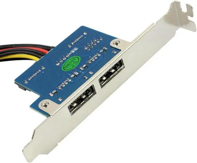 Alt view image 5 of 7 - Dual Port SATA to 5V 12V Power Over ESATA USB Port Adapter Convert Expansion Converter Card Connect to 2.5" 3.5" Hard Disk