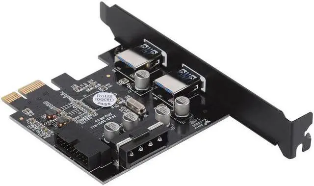 Alt view image 5 of 6 - PCIE to 2 Port USB 3.0 PCI-e Internal 20Pin Adapter PCI Express 5.0Gbps 19Pin FL1100 chipset support WIN10 WIN8 MAC OS