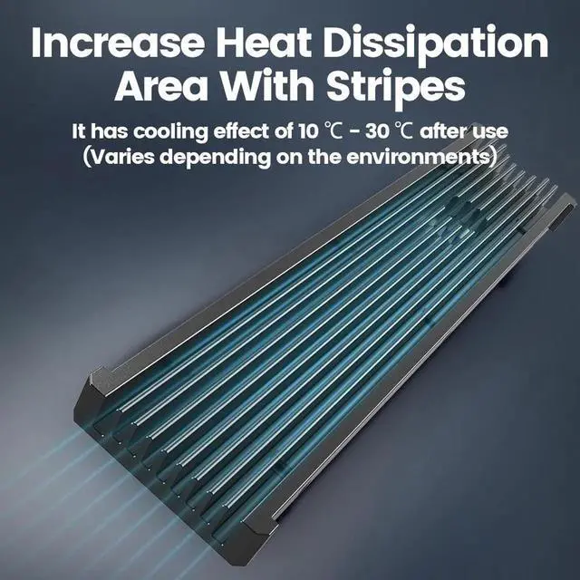 Alt view image 3 of 7 - 22110 SSD Heatsink M.2 NVME Radiator Aluminum Alloy PS5 M.2 PCIE SATA SSD Efficient Radiator with Thermal Silicone pad