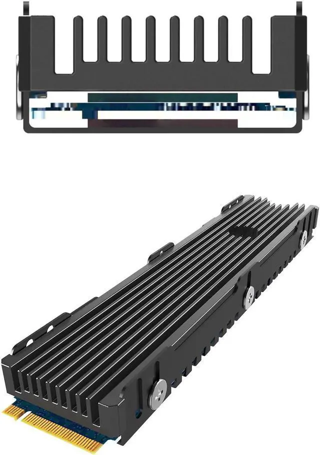 Alt view image 7 of 7 - 22110 SSD Heatsink M.2 NVME Radiator Aluminum Alloy PS5 M.2 PCIE SATA SSD Efficient Radiator with Thermal Silicone pad