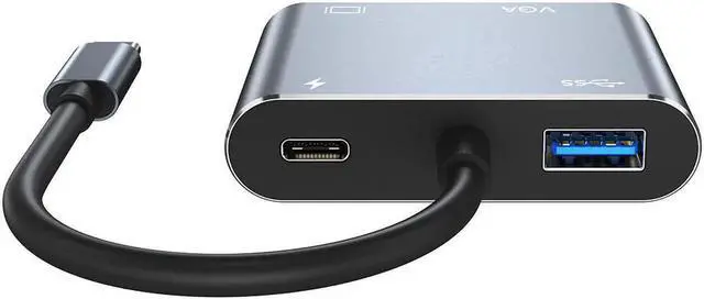 Alt view image 5 of 6 - USB C to VGA HDMI Cable USB 3.1 HUB Type C to VGA adapter monitor cable USB-C to VGA Cable
