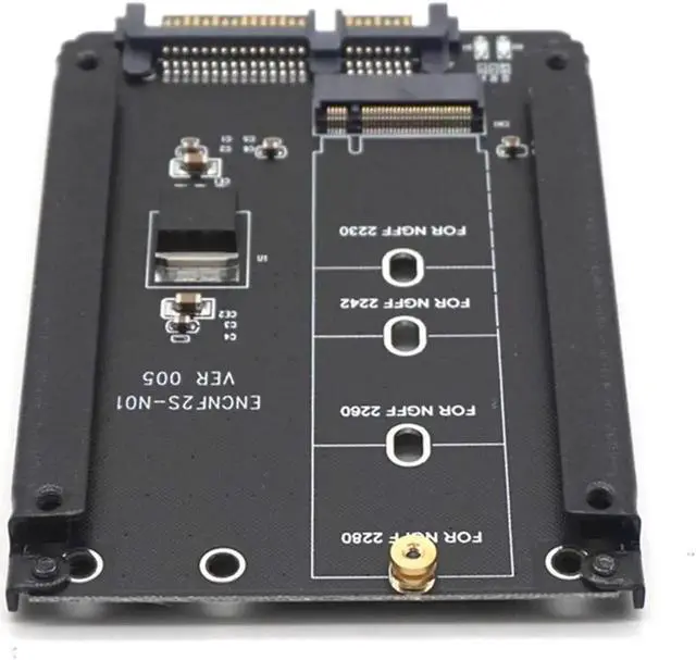 Alt view image 4 of 7 - Metal Case B+M Key M.2 NGFF SSD To 2.5 SATA 6Gb/s Adapter Card With Enclosure Socket M2 NGFF Adapter