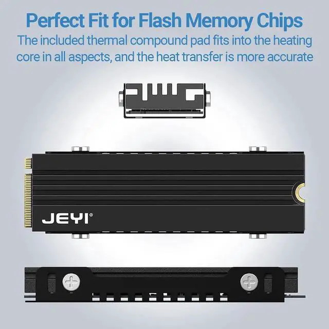 Alt view image 6 of 7 - 2-Pack M.2 Heatsink for PS5 / PC, Slim 7mm Height Low Profile Aluminum Convective NVMe Cooler, Passive Heat Sink with Fins