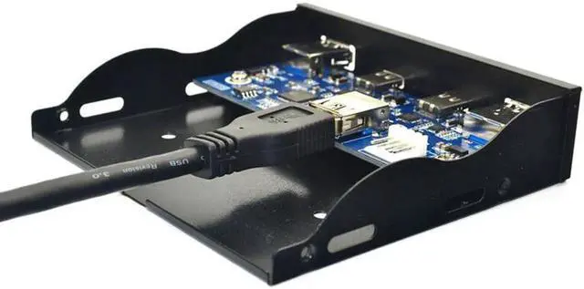 Alt view image 7 of 7 - USB Hub USB C Hub 3.5 Inch Floppy Drive Front Panel 2 Port USB 3.0 + 2 Port USB 3.1 Type C 20 Pin Connector For Desktop Computer