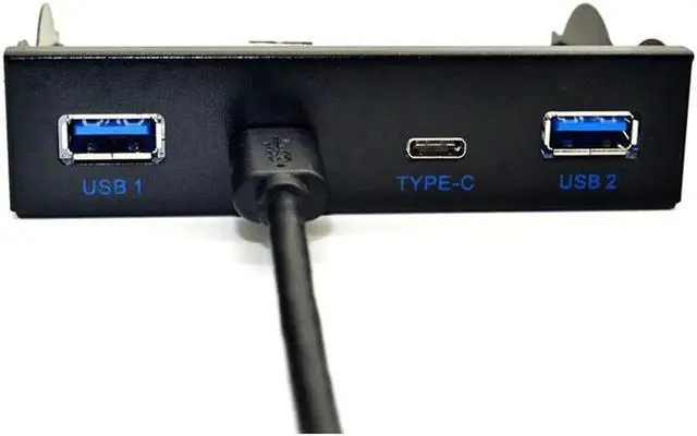 Alt view image 2 of 7 - USB Hub USB C Hub 3.5 Inch Floppy Drive Front Panel 2 Port USB 3.0 + 2 Port USB 3.1 Type C 20 Pin Connector For Desktop Computer
