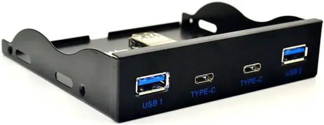 Alt view image 3 of 7 - USB Hub USB C Hub 3.5 Inch Floppy Drive Front Panel 2 Port USB 3.0 + 2 Port USB 3.1 Type C 20 Pin Connector For Desktop Computer