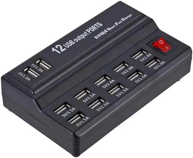 Alt view image 4 of 4 - Smart 10 Ports 12 Ports USB Fast Charger Universal Power Adapter USB Charger Adapter