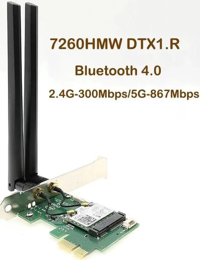 Main image of Dual Band 2.4G 5G For Intel 7260AC 7260HMWDTX1.X PCi Express pcie Wireless Desktop WiFi Adapter Bluetooth 4.0 Wlan Network Card
