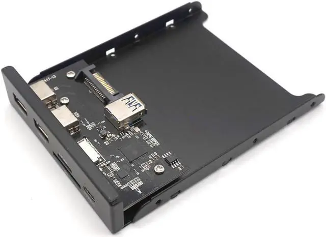 Alt view image 4 of 7 - 2 USB 3.0 A Hub + SD + TF + Type C USB 3.1 to 20Pin Header Floppy Front Drive Panel