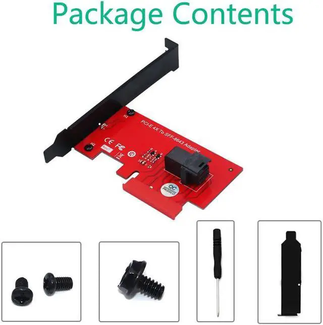 Alt view image 3 of 6 - Riser PCIE SFF-8643 U.2 Adapter Expansion Card SFF-8643 U2 PCI E Converter SFF 8643 PCI-E 4.0 X4 Riser Card for U2 PCIe NVMe SSD