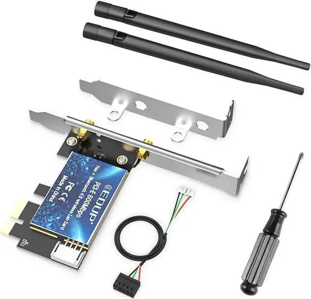 Alt view image 4 of 7 - 600Mbps WIFI PCI Express Network Card 2.4G/5GHz Wireless WiFi Bluetooth PCI-E LAN Card 802.11 ac/b/g/n Adapter For Computer