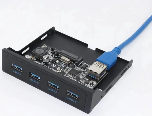 Alt view image 6 of 6 - PCI-E to USB 3.0 PC Front Panel USB Expansion Card PCIE USB Adapter 3.5" Floppy USB3.0 Front Panel Bracket PCI Express x1 Riser