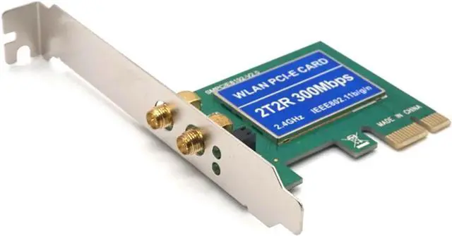Alt view image 2 of 7 - PCIe Wireless 300Mbps Internal PCIe WiFi Card PCI Express Network Card For PC Desktop 2.4 GHz Dual Antenna PCI-e WLAN Card