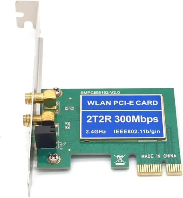 Alt view image 6 of 7 - PCIe Wireless 300Mbps Internal PCIe WiFi Card PCI Express Network Card For PC Desktop 2.4 GHz Dual Antenna PCI-e WLAN Card