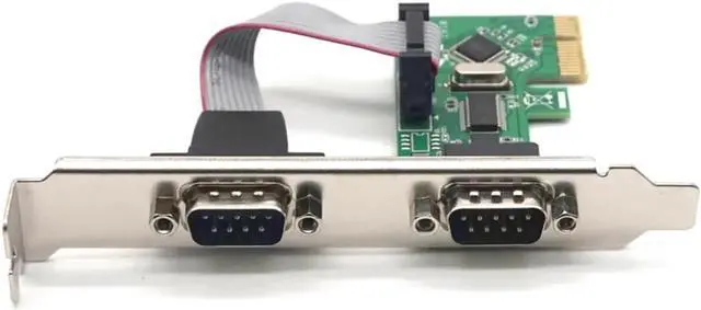Alt view image 7 of 7 - 2 Port RS232 Serial PCI-Express Expansion Card RS232 COMM DB9 Pin WCH382L Chipset