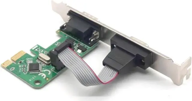 Alt view image 4 of 7 - 2 Port RS232 Serial PCI-Express Expansion Card RS232 COMM DB9 Pin WCH382L Chipset