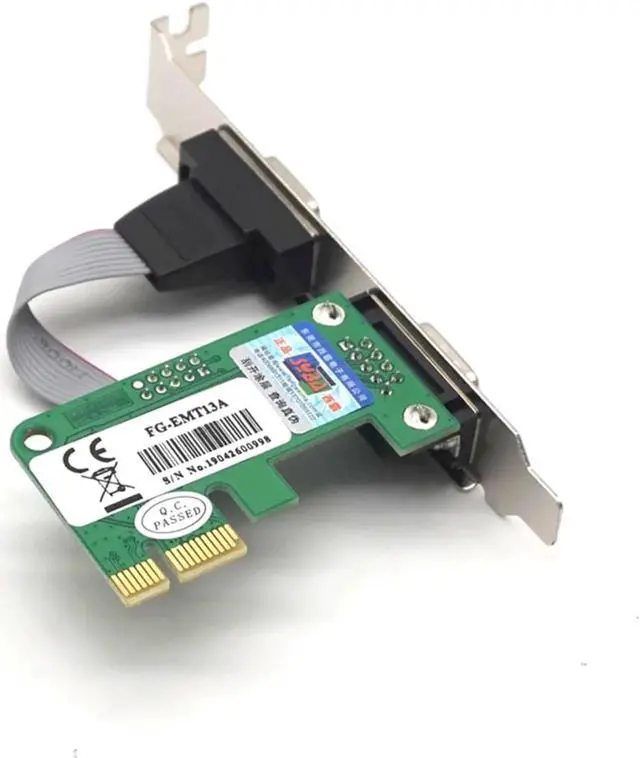 Alt view image 3 of 7 - 2 Port RS232 Serial PCI-Express Expansion Card RS232 COMM DB9 Pin WCH382L Chipset