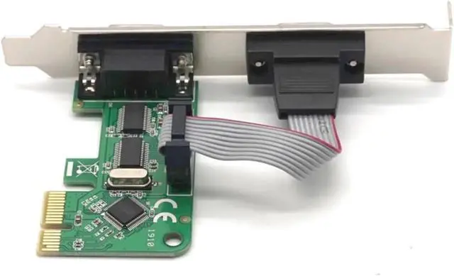 Alt view image 2 of 7 - 2 Port RS232 Serial PCI-Express Expansion Card RS232 COMM DB9 Pin WCH382L Chipset