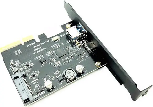 Alt view image 3 of 7 - USB 3.1 Type C PCIe Expansion Card PCI-E to USB3.1 GEN 2 10Gbps USB Type-C + USB3.0 Type A Riser Card PCI Express x4 USB Adapter