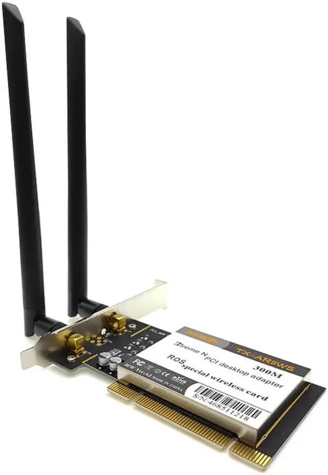 Alt view image 3 of 6 - Atheros AR9220 802.11a/b/g/n 2.4GHz/5GHz 300Mbps Desktop PCI WiFi Adapter Wireless Network card for ROS/Windows 7/8/10