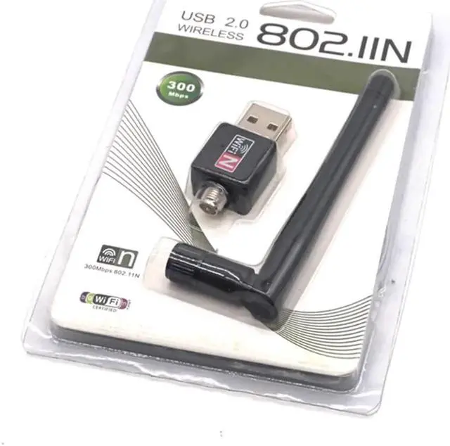 Alt view image 6 of 7 - Mini Network Card USB WiFi Adapter 300M 2DBi Wi-Fi adapter PC Wi Fi Antenna WiFi Dongle USB Ethernet WiFi Receiver