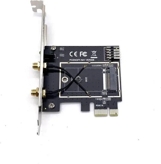 Alt view image 3 of 7 - M.2 NGFF Key A A+E to Mini PCI-E Wireless Adapter WiFi Bluetooth Network Card Converter PCI-Express 1X M2 NGFF Support 2230 2242