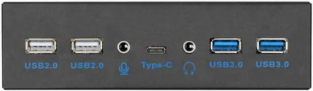 Alt view image 2 of 7 - 5.25 Inch USB 3.0 2.0 USB Type C HD Audio Port Front Panel Aluminum USB Type-C