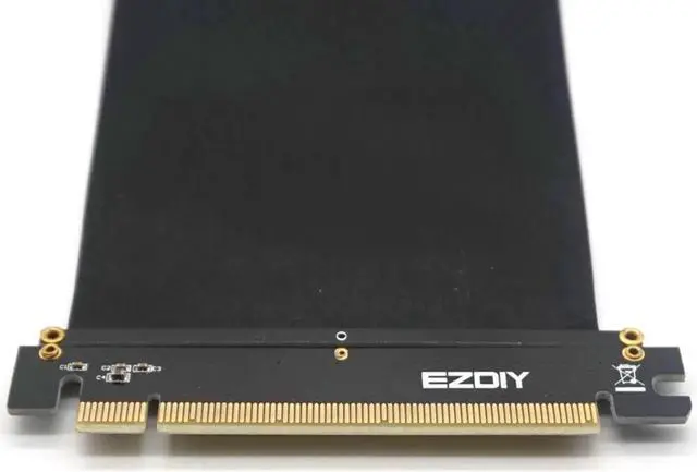 Alt view image 3 of 7 - PC Graphics Cards PCI Express Connector Cable Riser Card PCI-E 16X Flexible Cable Extension Port Adapter