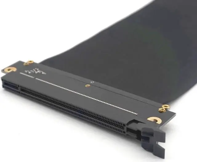 Alt view image 6 of 7 - PC Graphics Cards PCI Express Connector Cable Riser Card PCI-E 16X Flexible Cable Extension Port Adapter