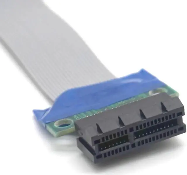 Alt view image 5 of 7 - PCI Express PCI-E 1X Male to PCIe Female Extension Cable for Motherboard Riser Card Extender Extension Ribbon Adapter
