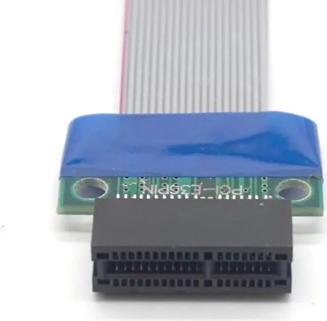Alt view image 3 of 7 - PCI Express PCI-E 1X Male to PCIe Female Extension Cable for Motherboard Riser Card Extender Extension Ribbon Adapter