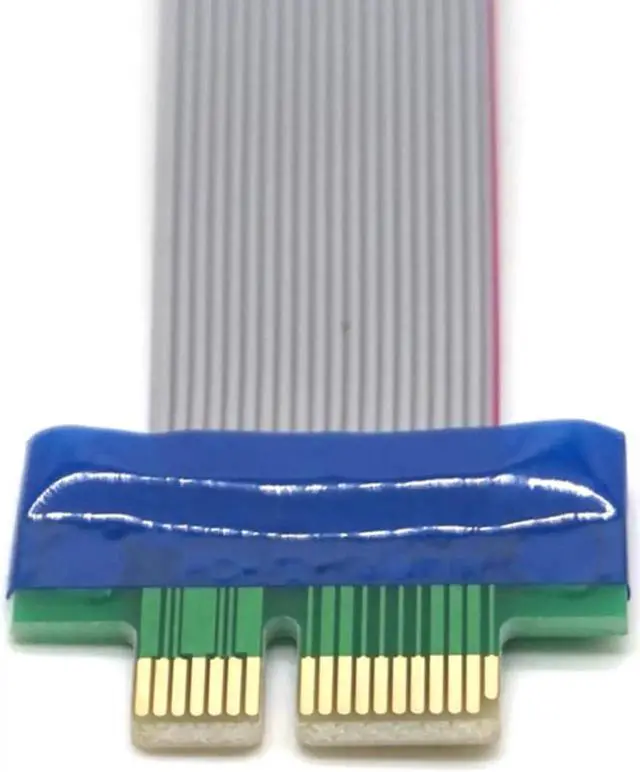 Alt view image 7 of 7 - PCI Express PCI-E 1X Male to PCIe Female Extension Cable for Motherboard Riser Card Extender Extension Ribbon Adapter