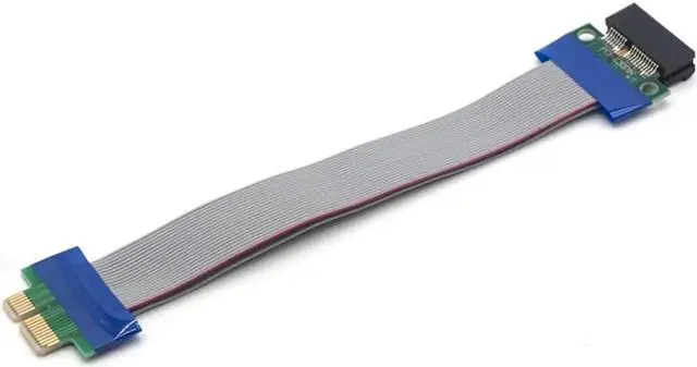 Alt view image 4 of 7 - PCI Express PCI-E 1X Male to PCIe Female Extension Cable for Motherboard Riser Card Extender Extension Ribbon Adapter