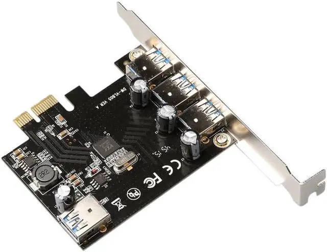 Alt view image 3 of 4 - USB 3.0 (3+1) 3 External + 1 Internal Ports PCI-e PCI Experss PCIE Controller Riser Card Adapter