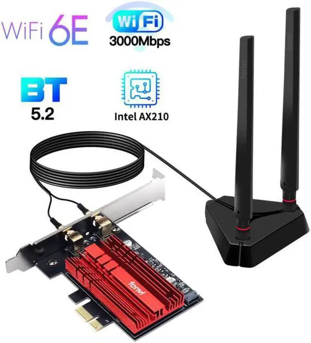 Main image of Wi-Fi 6E Intel AX210 Dual Band PCIe Wireless Wifi Network Adapter 2.4G/5G/6Ghz 2400M Wi-Fi Card Bluetooth 5.2 PCI Express Wlan