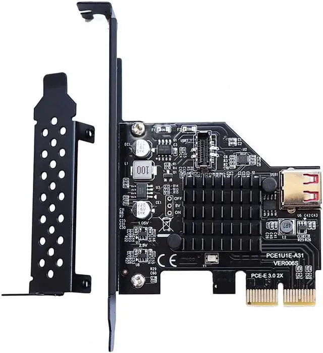 Alt view image 2 of 7 - PCI Express 3.0 USB 3.1 PCI-E Card PCIe USB Adapter Raiser Type-E USB3.1 gen2 10gbps+USB2.0 Expansion Card