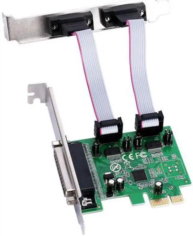 Alt view image 5 of 5 - PCIe Combo 2 Serial + 1 Parallel IEEE 1284 Controller card PCI express to RS232 com + printer LPT port adapter Moschip win10