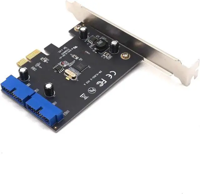 Alt view image 3 of 7 - PCI Express to Dual 20 Pin USB 3.0 Controller Card PCI-E X1 to 2 Ports USB 3.0 Header With Low Profile Bracket