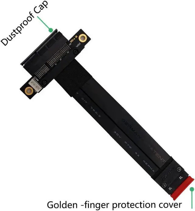Alt view image 4 of 7 - Riser PCIe x4 3.0 PCI-E 4x To M.2 NGFF NVMe M Key 2280 Riser Card Gen3.0 Cable Extender M2 PCI Express Extension Cable 32G/bps