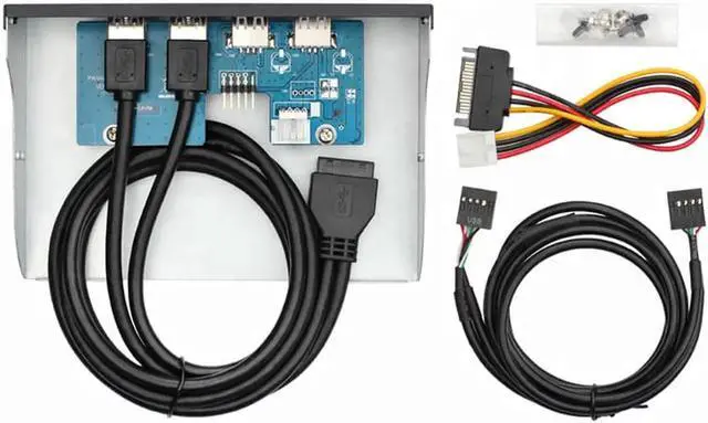 Alt view image 3 of 6 - 2 Port USB 3.0+2 Port USB 2.0 5.25 inch Computer Case Front Panel