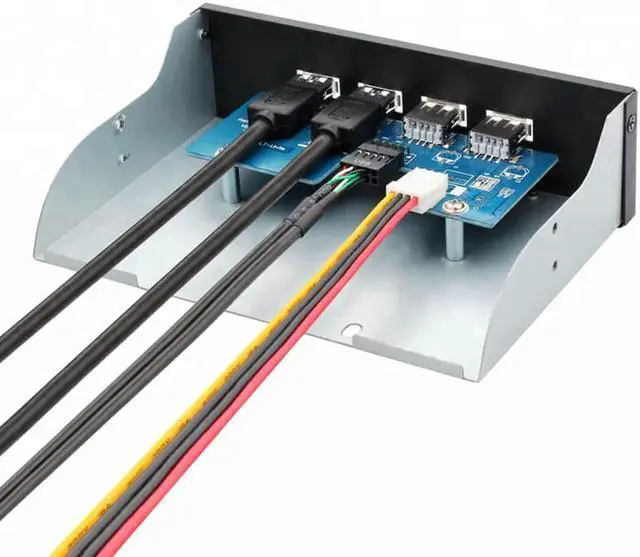 Alt view image 6 of 6 - 2 Port USB 3.0+2 Port USB 2.0 5.25 inch Computer Case Front Panel