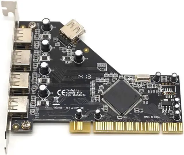 Alt view image 5 of 7 - PCI to 4 Ports External + 1 Port Internal USB 2.0 Expansion Card Chipset for NEC