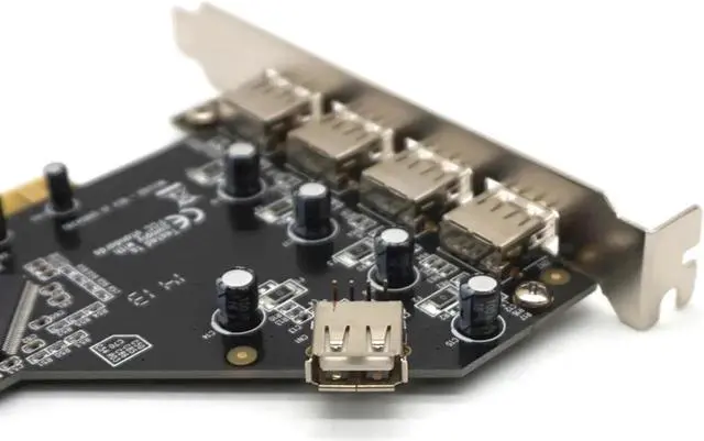 Alt view image 3 of 7 - PCI to 4 Ports External + 1 Port Internal USB 2.0 Expansion Card Chipset for NEC