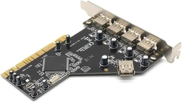 Alt view image 7 of 7 - PCI to 4 Ports External + 1 Port Internal USB 2.0 Expansion Card Chipset for NEC